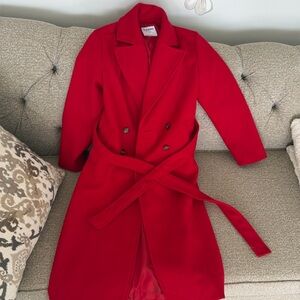 Old Navy Red Belted Coat